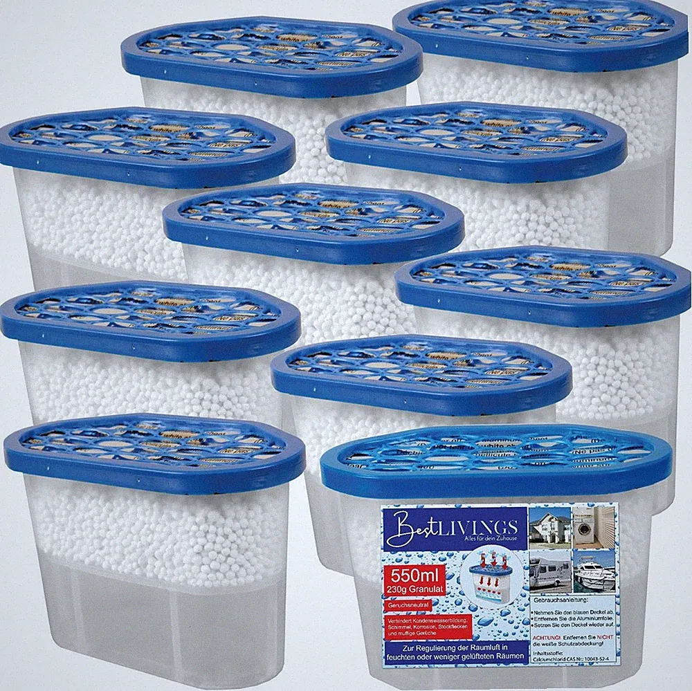 10er Pack Raumentfeuchter ( 230g Granulat ) Luftentfeuchter Luftentfeuchterbox