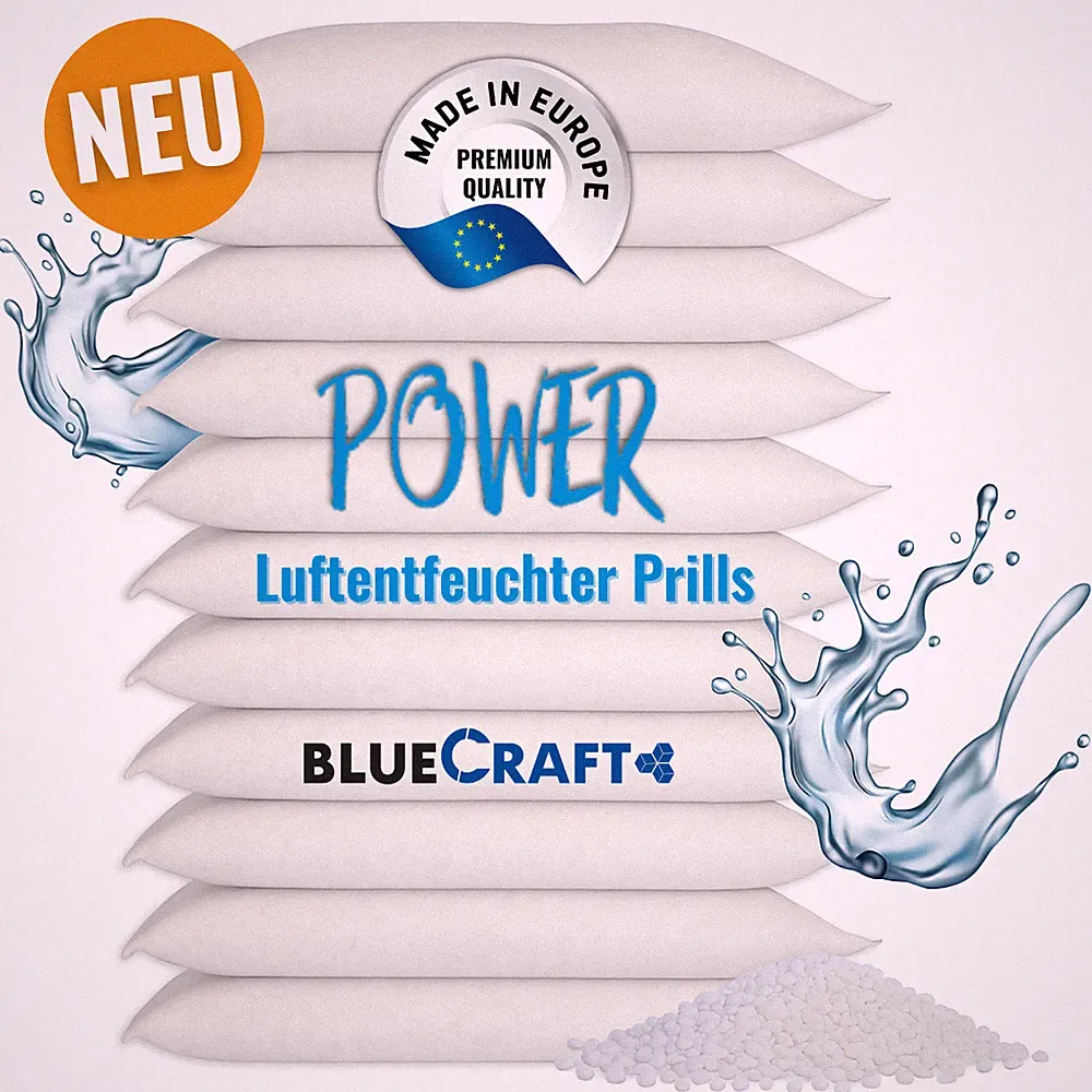 10x 1kg Luft-Entfeuchter Prills Nachfüllpack im Vliesbeutel für Granulat Box
