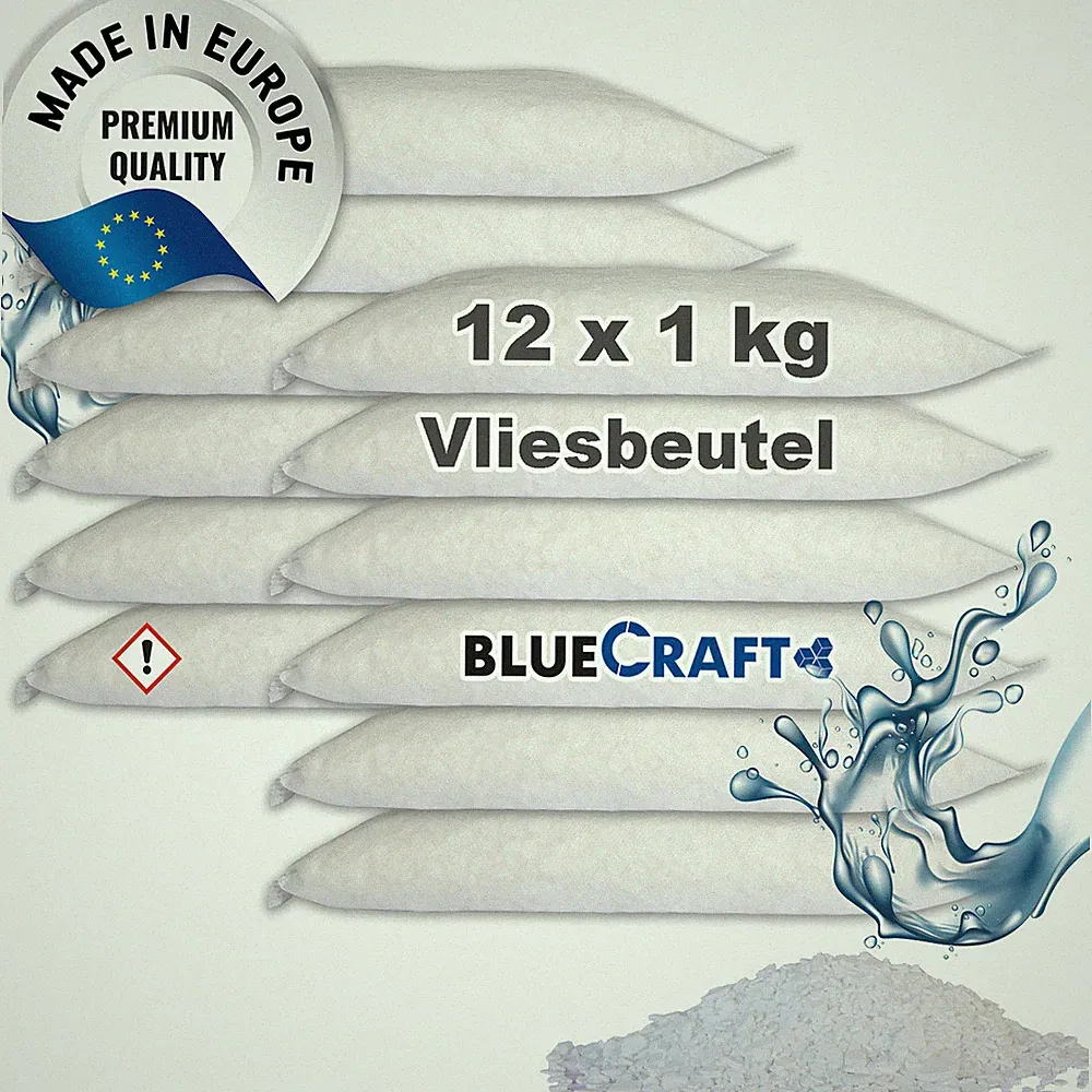 12x 1kg Raum Luft-Entfeuchter Granulat im Vliesbeutel Nachfüllpack (2,71 €/1 kg)