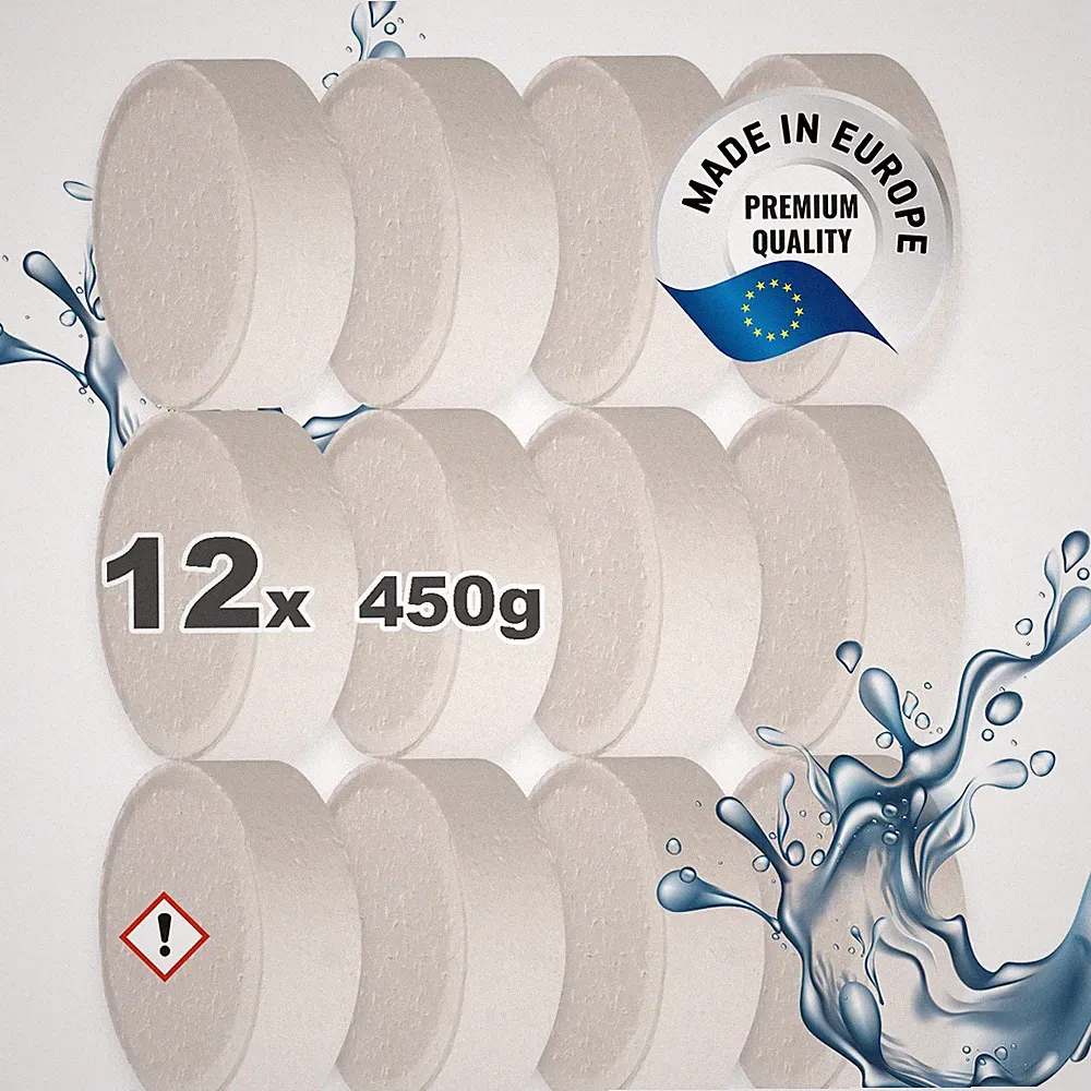 12x 450g Raum Luft-Entfeuchter Granulat Tabs Nachfüll-Pack neutral (4,79€/1kg)