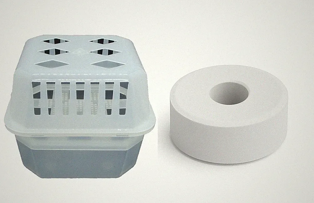 1x reilo Mini Box 0,5l mit 2x 450g Raum-/ Luftentfeuchter TAB mit Loch