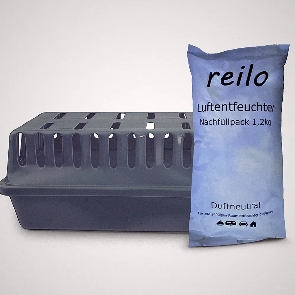 1x XXL Box (gt) mit 5x 1,2kg reilo Luftentfeuchter Granulat im Vliesbeutel