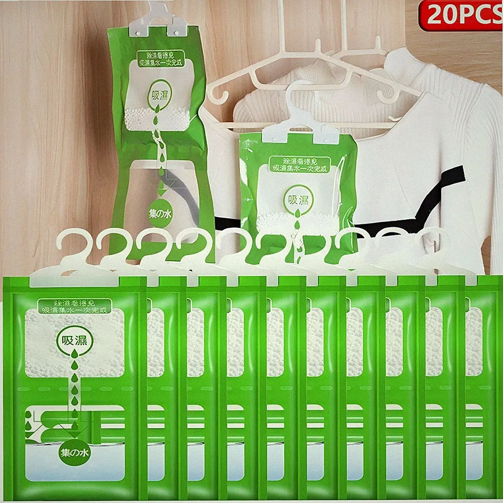20-50er Set XL-Kleiderschrank-Entfeuchter zum Aufhängen, je bis zu 500ml