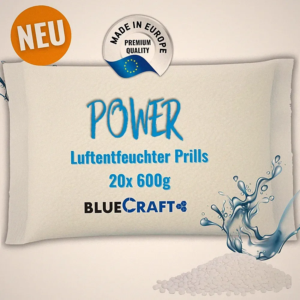 20x 600g Luft-Entfeuchter Prills im Vliesbeutel Nachfüllpack für Granulat Box
