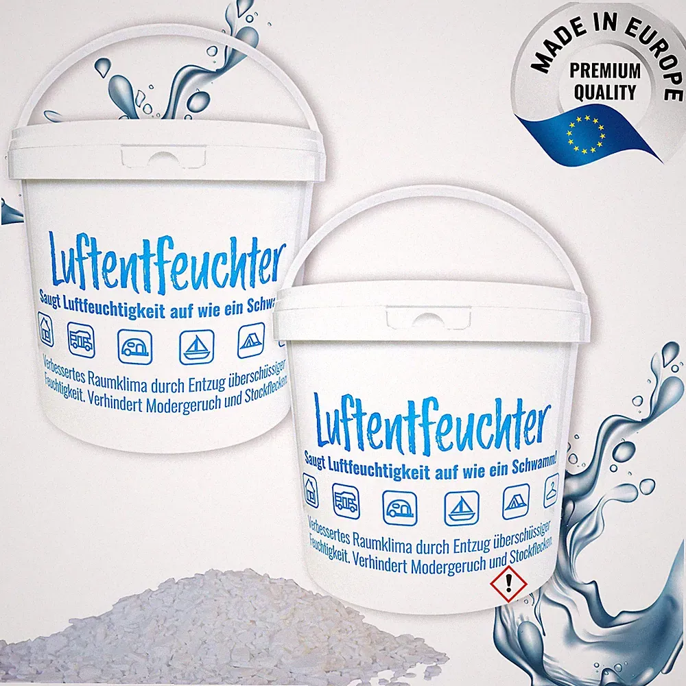 2x 4,8 kg Raum Luft-Entfeuchter Granulat im 5L Eimer Nachfüllpack (2,18€/1kg)