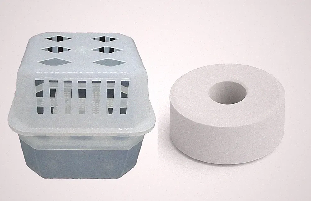 2x reilo Mini Box 0,5l mit 6x 450g Raum-/ Luftentfeuchter TAB mit Loch
