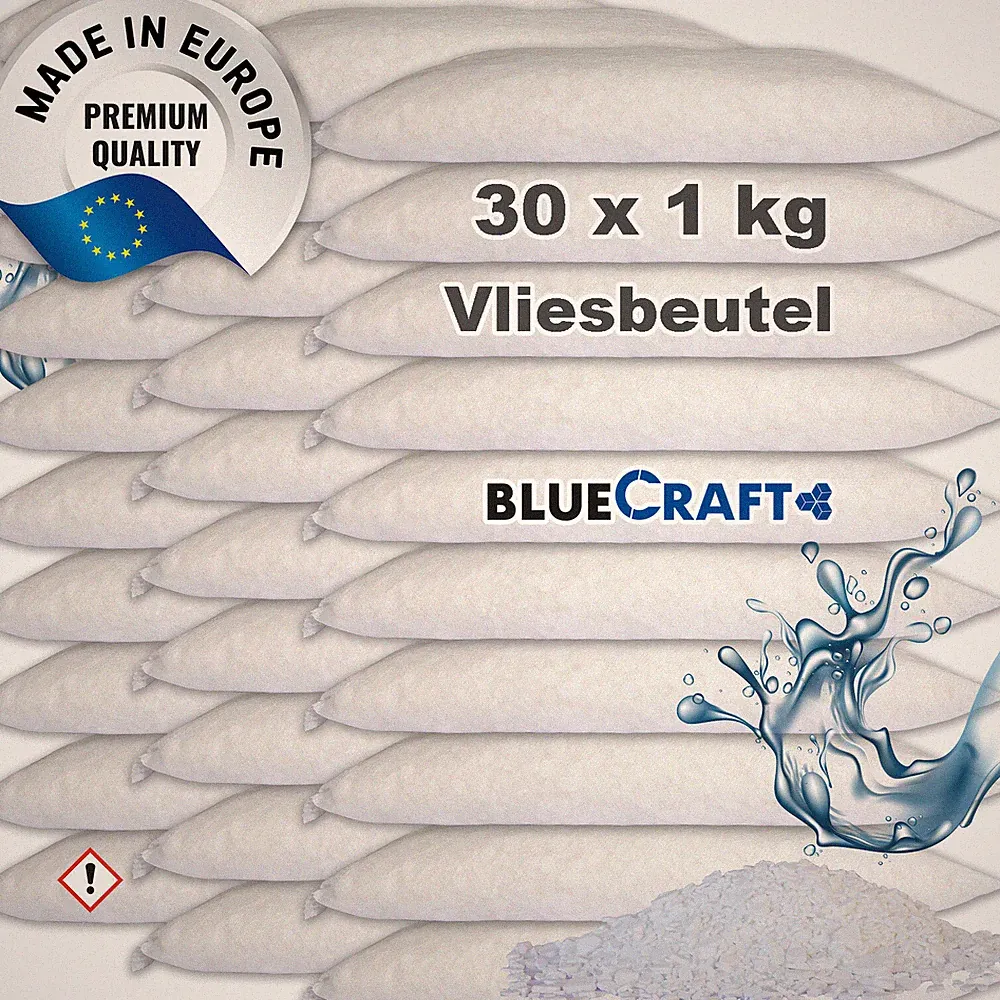 30x 1kg Raum Luft-Entfeuchter Granulat im Vliesbeutel Nachfüllpack (2,10 €/1 kg)