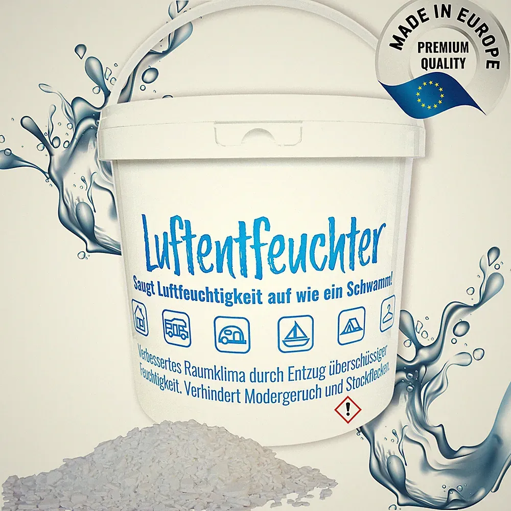 4,8 kg Raum Luft-Entfeuchter Granulat im 5L Eimer Nachfüllpack Bad (2,70€/1kg)