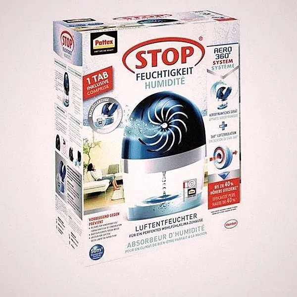 6 Stk. Pattex Luftentfeuchter Aero 360 Entfeuchter u.1 Tab à 450g PA360