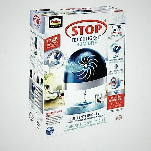 6 Stk. Pattex Luftentfeuchter Aero 360 Entfeuchter u.1 Tab à 450g PA360