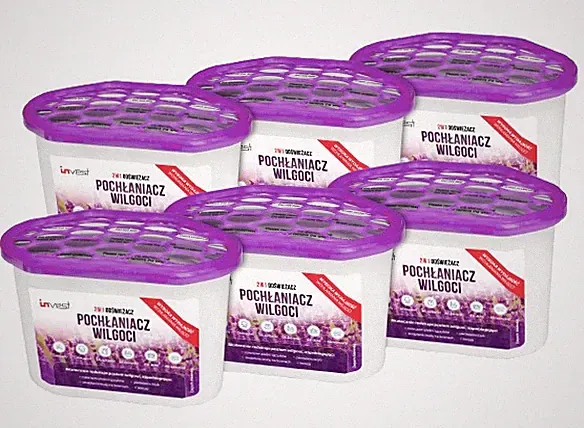6er Pack Raumentfeuchter inkl. 230g Granulat, Luftentfeuchter ohne Strom
