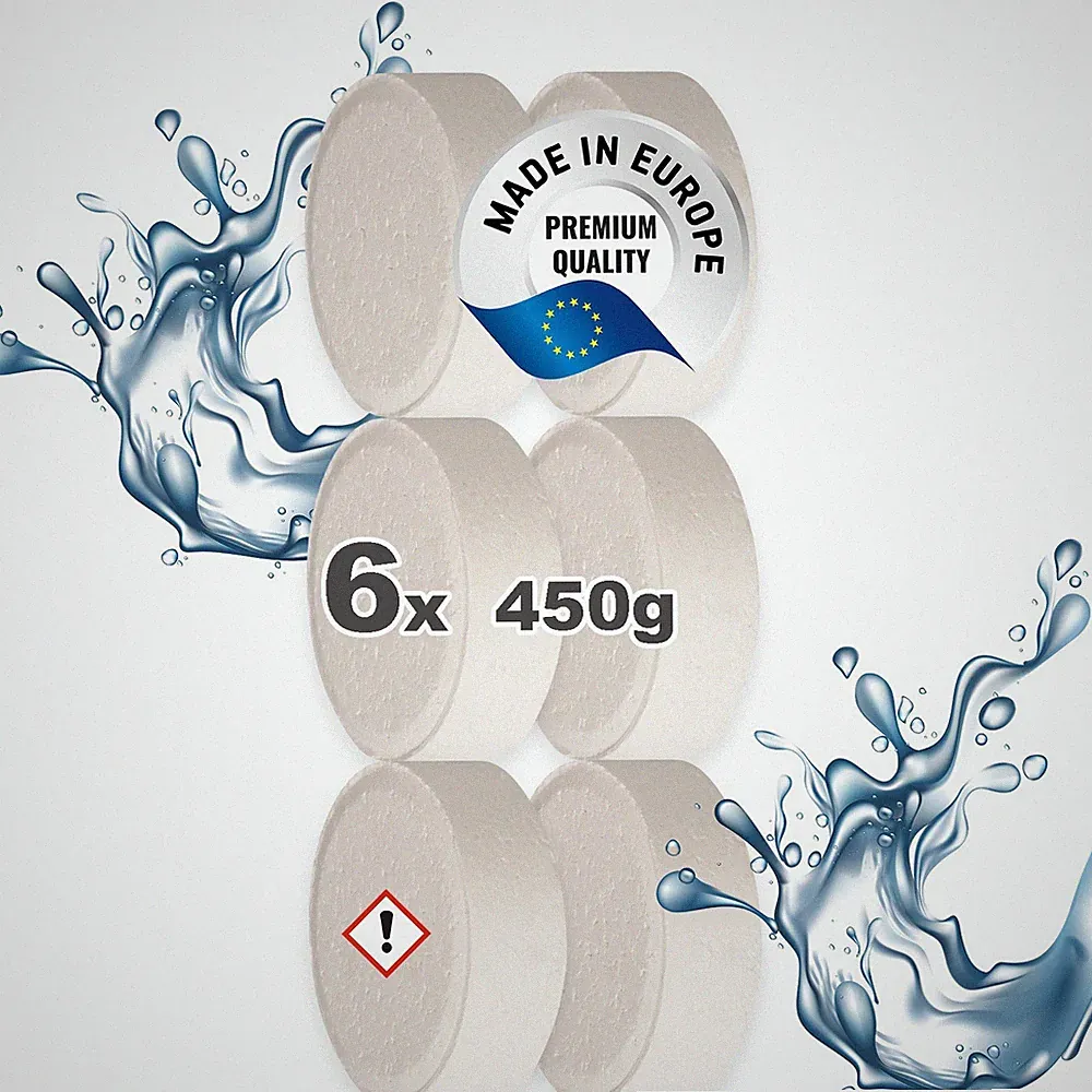 6x 450g Raum Luft-Entfeuchter Granulat Tabs Nachfüll-Pack neutral (5,87€/1 kg)