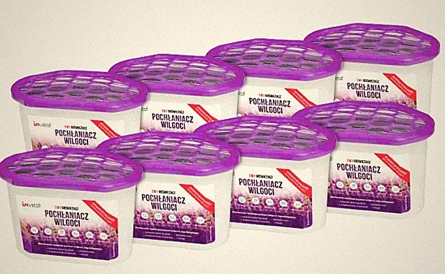 8er Pack Raumentfeuchter inkl. 230g Granulat, Luftentfeuchter ohne Strom