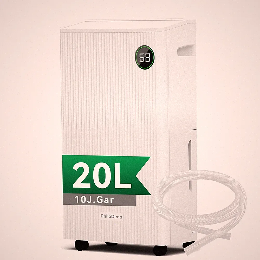 Elektrischer 20L Luftentfeuchter für Keller & Räume bis 50m², inkl. Schlauch