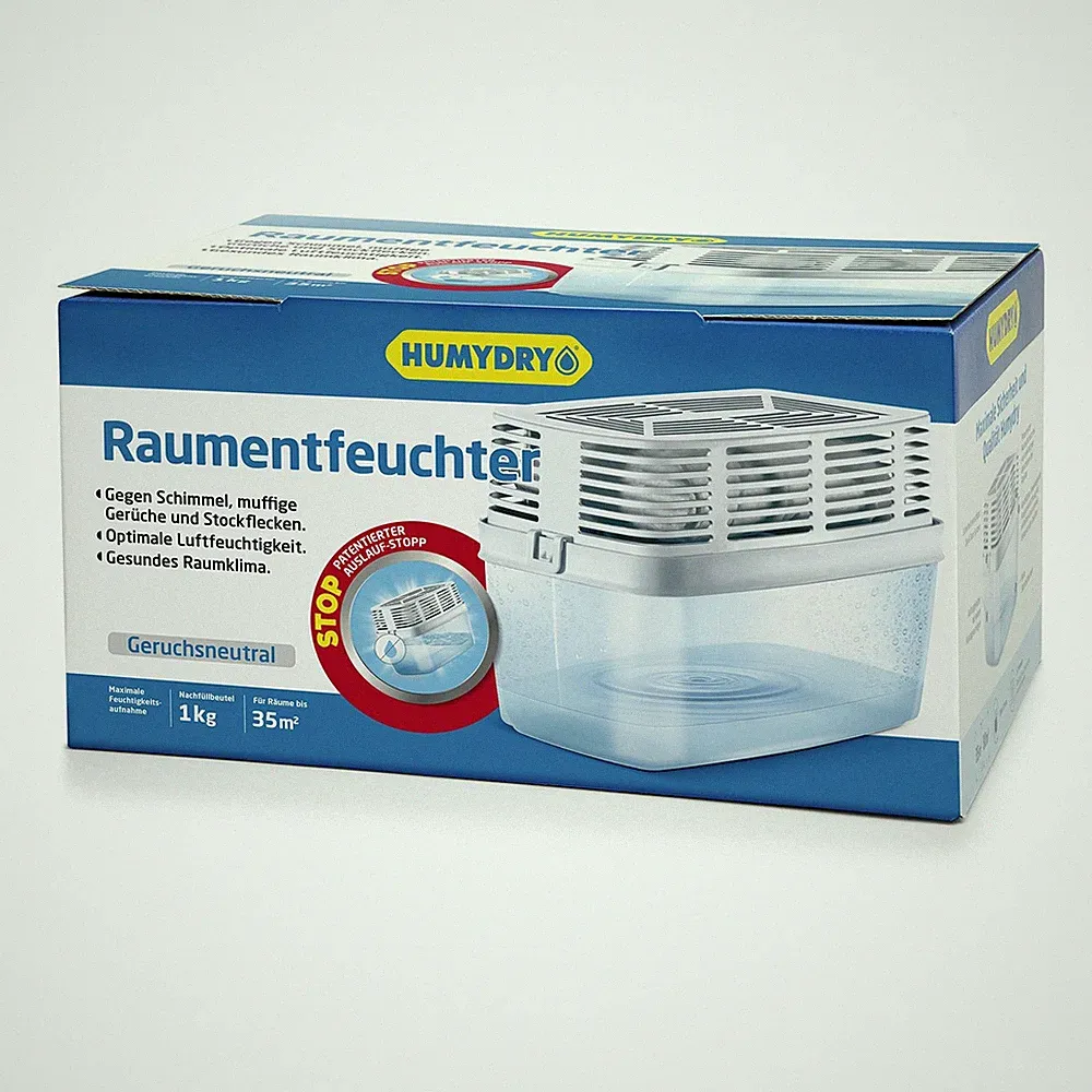 HUMYDRY® Raumentfeuchter Luftentfeuchter Premium 1000g absorbiert Feuchtigkeit