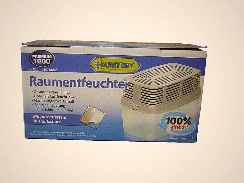 HUMYDRY Raumentfeuchter Premium 1000 neutral Luftentfeuchter für Räume bis 80 m³