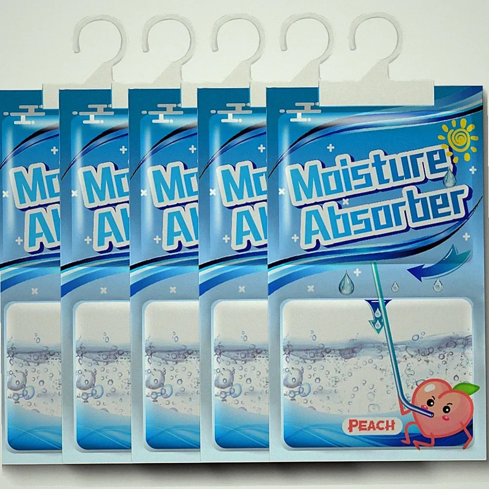 Klebender Luftentfeuchter mit Duft - 5 Packungen à 100g für Schimmelprävention