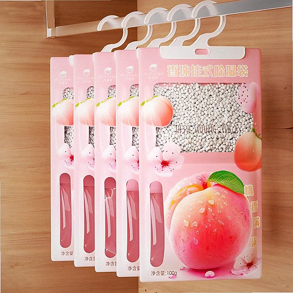 Kleiderschrank Feuchtigkeitsabsorber 5 Pack x 100g,Hänge-Luftentfeuchter