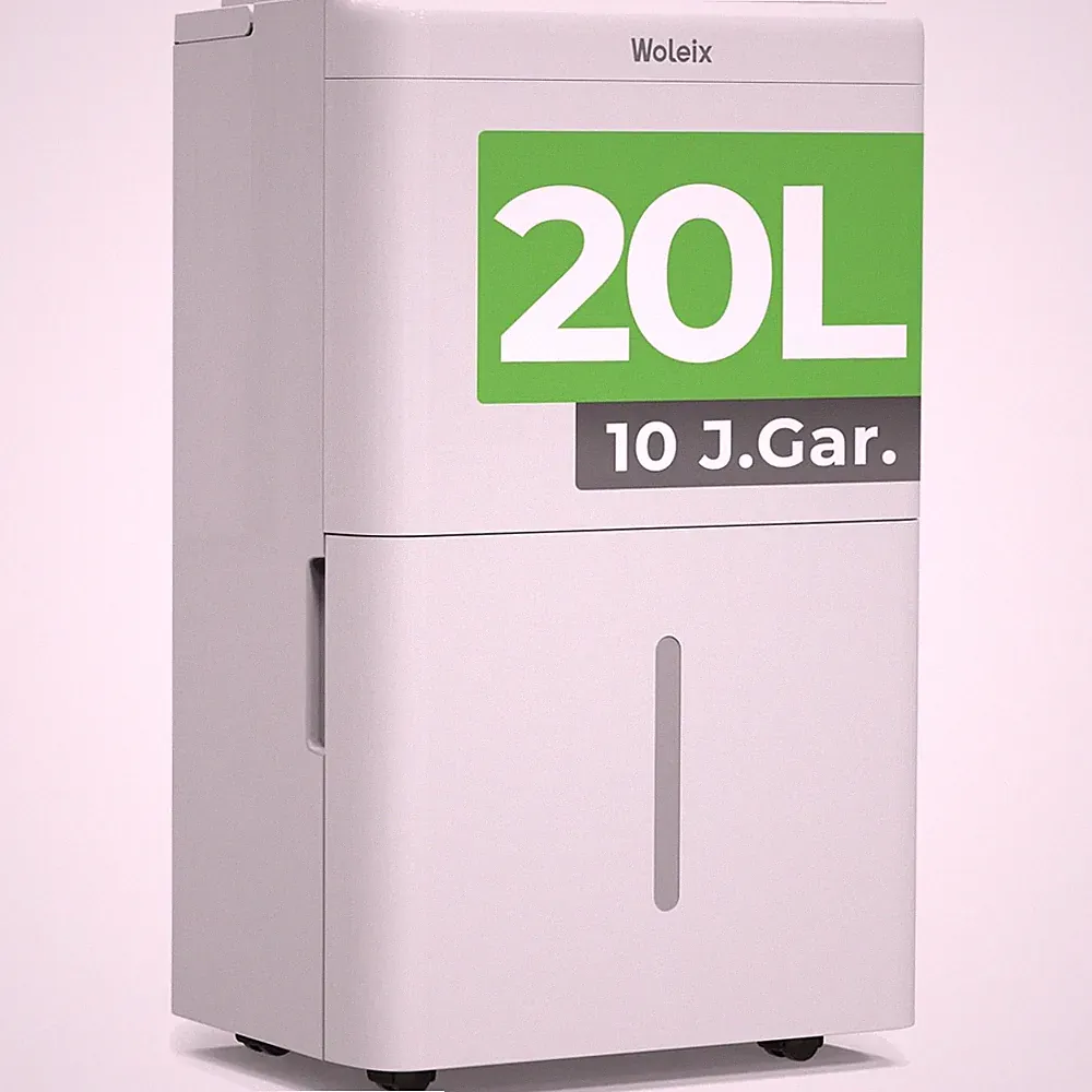 Luftentfeuchter, 20L, Keller, Raumentfeuchter, leise, Timer, Filter, Ablaufsc...