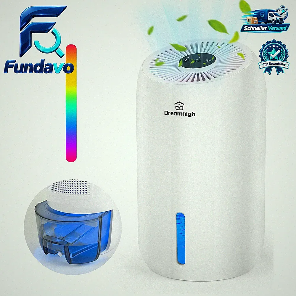 Luftentfeuchter Elektrisch 1,6L 650ml/Tag für Badezimmer Keller Schlafzimmer