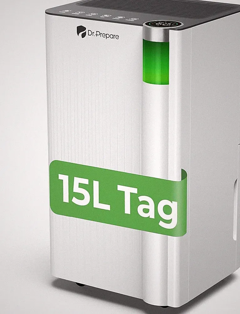 Luftentfeuchter Elektrisch 15L 3 Modi 35dB 24H Timer für 20-30m² Keller Wäsche