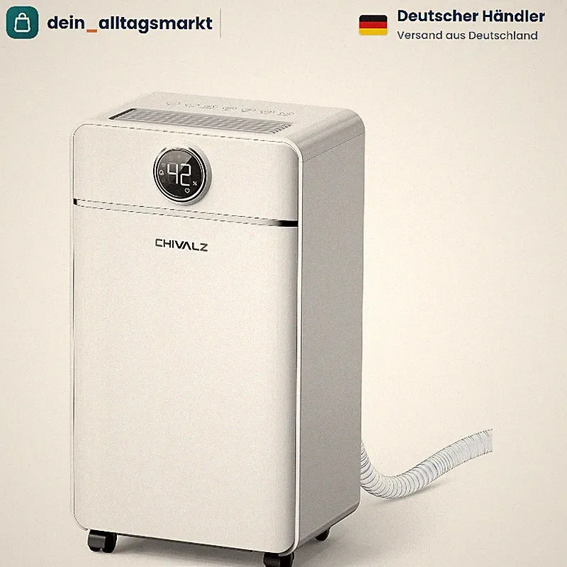Luftentfeuchter Elektrisch 30m² 120m³ 3 Betriebsmodi 24H Timer für Keller 1 Pack