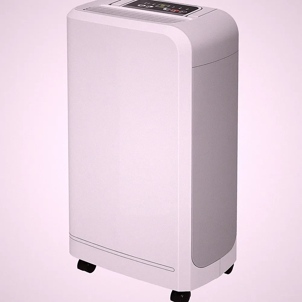 Luftentfeuchter für Zuhause 12L/Tag Weiß LED-Display Timer Rollen