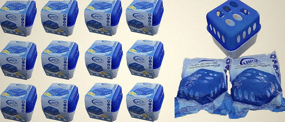 Luftentfeuchter Set 12x Box je 2x 400g Granulat Raum Entfeuchter Trockner ULTRA