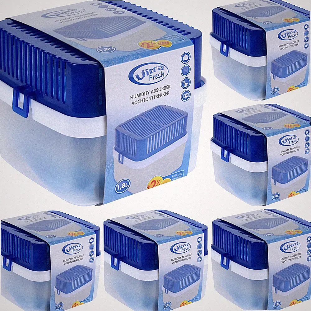 Luftentfeuchter Set 6 x Boxen mit 12x400g Granulat Raum Entfeuchter Trockner XXL