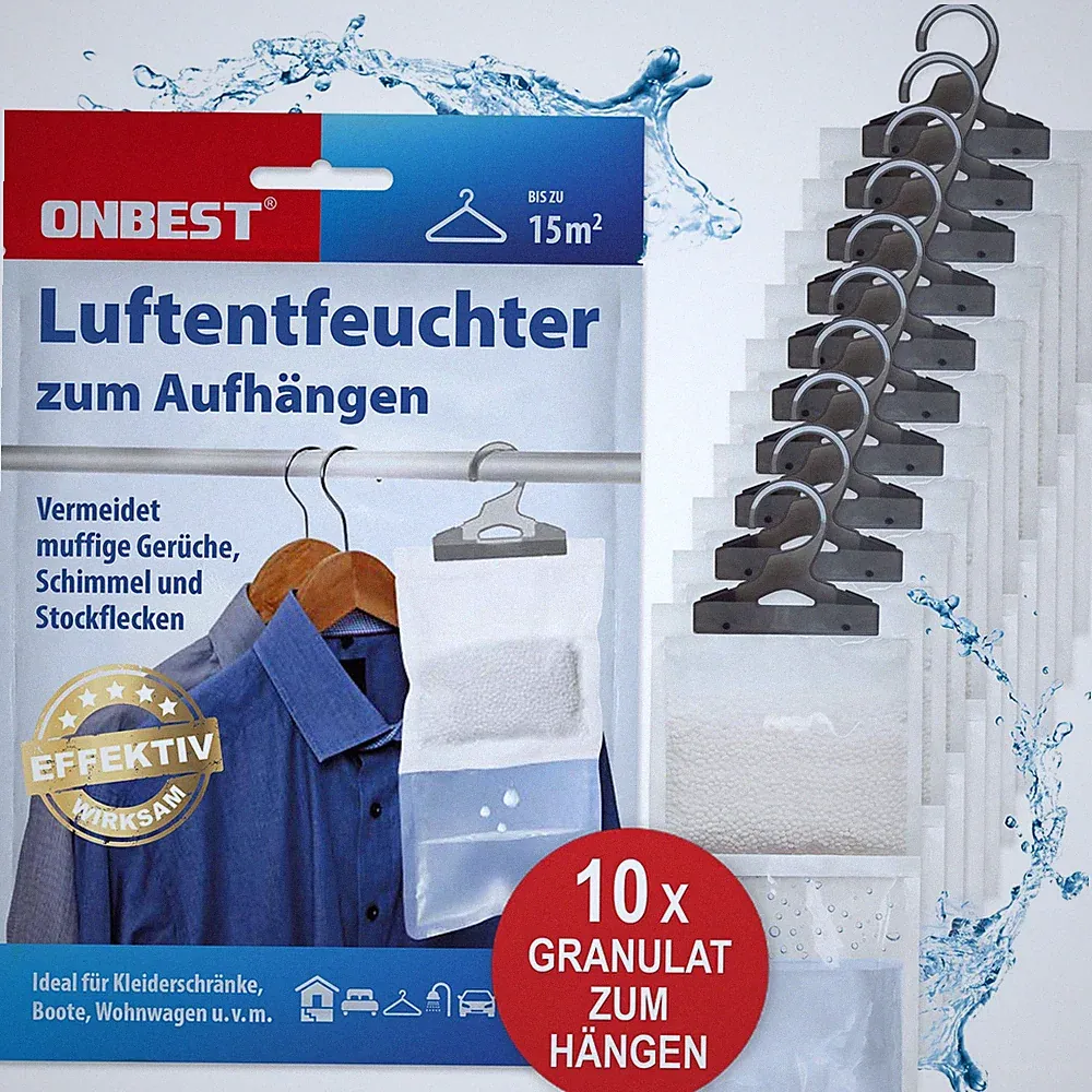 Luftentfeuchter zum Aufhängen Granulat Auto Raum Schrank Entfeuchter 10x