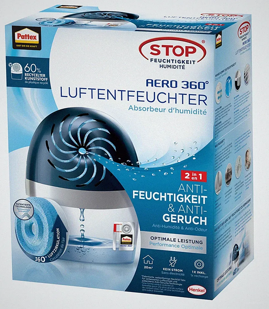 Pattex Luft-Entfeuchter Aero 360° Gerät PA360