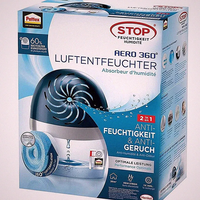 Pattex Luftentfeuchter Aero 360 Grad mit 450 Gramm Tab Raumentfeuchter