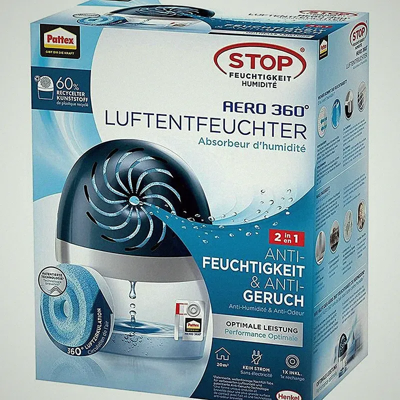 Pattex Luftentfeuchter Aero 360 Grad mit 450 Gramm Tab Raumentfeuchter