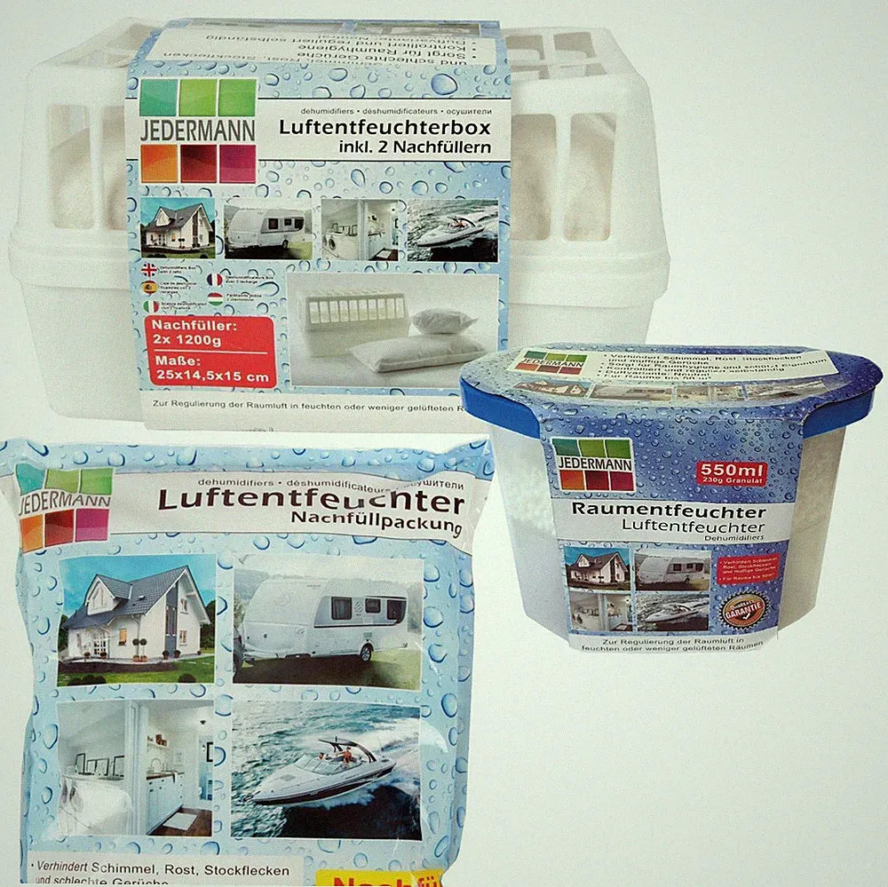 Raumentfeuchter Box Luftentfeuchter 50m² Granulat Entfeuchter Auto Keller Haus