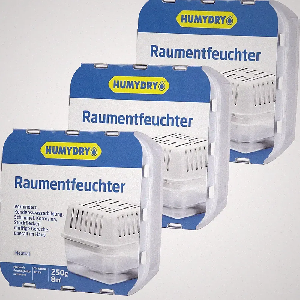 Raumentfeuchter Luftentfeuchter Compact 3x 250g ohne Strom Humydry