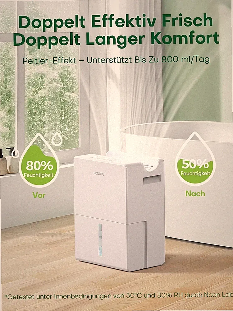 Raumentfeuchter Luftentfeuchter Elektrisch für 800 ml/Tag 2700ML Dehumidifier