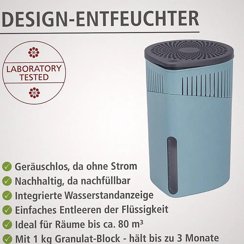 Raumentfeuchter WENKO 1kg nachfüllbar Granulat, Feuchtigkeitsschutz, Entfeuchter