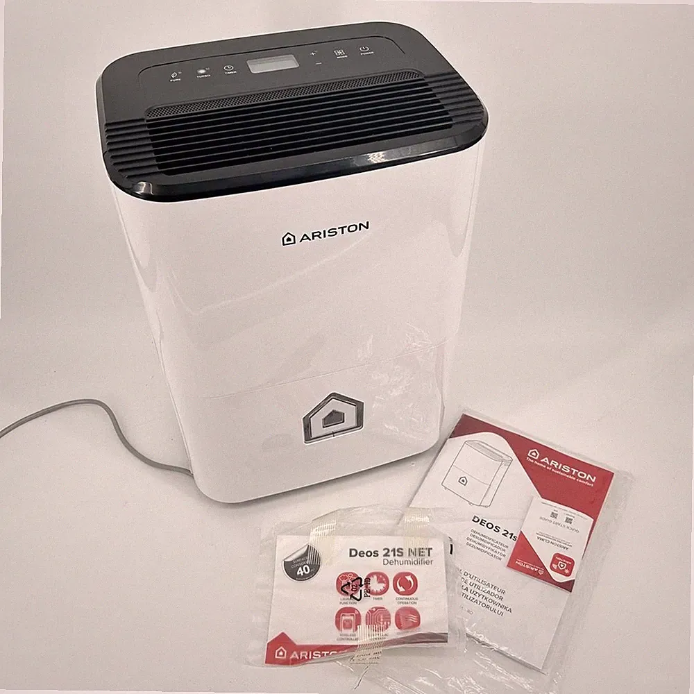 Tragbarer Luftentfeuchter Ariston Deos 21S Wi-Fi, Weiß, 21 Liter, 35 x 24,5 x 51